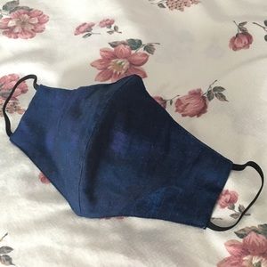 Ink. Dark navy subtle patterned quality face mask
